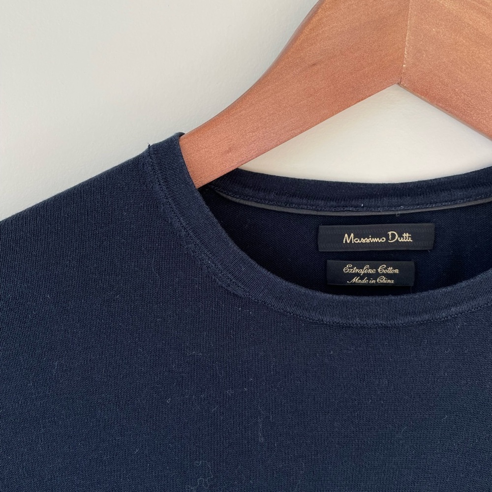 Massimo Dutti Deep Blue Knit Top